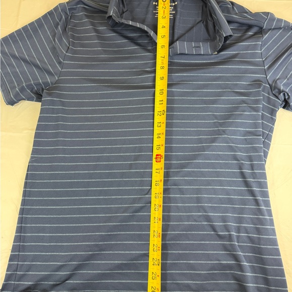 Under Armour Men's Navy Striped Polo Shirt - Picture 5 of 6